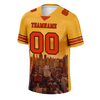 Custom Yellow Graffiti Pattern Orange Personalized Authentic Football Jersey FBJ02-bc0fad8