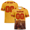 Custom Yellow Graffiti Pattern Orange Personalized Authentic Football Jersey FBJ02-bc0fad8