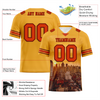 Custom Yellow Graffiti Pattern Orange Personalized Authentic Football Jersey FBJ02-bc0fad8