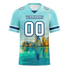 Custom Aqua Graffiti Pattern White Personalized Authentic Football Jersey FBJ02-bc0fae0