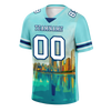 Custom Aqua Graffiti Pattern White Personalized Authentic Football Jersey FBJ02-bc0fae0