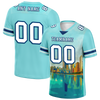 Custom Aqua Graffiti Pattern White Personalized Authentic Football Jersey FBJ02-bc0fae0