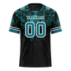 Custom Black 3D Pattern Aqua Personalized Authentic Football Jersey FBJ02-bc0faeb