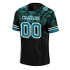 Custom Black 3D Pattern Aqua Personalized Authentic Football Jersey FBJ02-bc0faeb