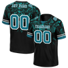 Custom Black 3D Pattern Aqua Personalized Authentic Football Jersey FBJ02-bc0faeb