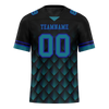 Custom Black 3D Pattern Aqua Personalized Authentic Football Jersey FBJ02-bc0faec