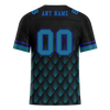 Custom Black 3D Pattern Aqua Personalized Authentic Football Jersey FBJ02-bc0faec