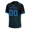 Custom Black 3D Pattern Aqua Personalized Authentic Football Jersey FBJ02-bc0faec