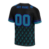 Custom Black 3D Pattern Aqua Personalized Authentic Football Jersey FBJ02-bc0faec