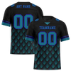 Custom Black 3D Pattern Aqua Personalized Authentic Football Jersey FBJ02-bc0faec