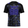 Custom Black 3D Pattern Purple Personalized Authentic Football Jersey FBJ02-bc0faef