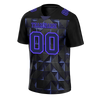 Custom Black 3D Pattern Purple Personalized Authentic Football Jersey FBJ02-bc0faef