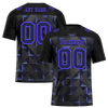 Custom Black 3D Pattern Purple Personalized Authentic Football Jersey FBJ02-bc0faef