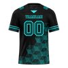 Custom Black 3D Pattern Aqua Personalized Authentic Football Jersey FBJ02-bc0fae8