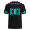 Custom Black 3D Pattern Aqua Personalized Authentic Football Jersey FBJ02-bc0fae8