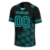 Custom Black 3D Pattern Aqua Personalized Authentic Football Jersey FBJ02-bc0fae8