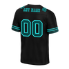 Custom Black 3D Pattern Aqua Personalized Authentic Football Jersey FBJ02-bc0fae8