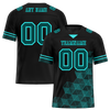 Custom Black 3D Pattern Aqua Personalized Authentic Football Jersey FBJ02-bc0fae8