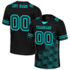 Custom Black 3D Pattern Aqua Personalized Authentic Football Jersey FBJ02-bc0fae8