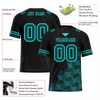 Custom Black 3D Pattern Aqua Personalized Authentic Football Jersey FBJ02-bc0fae8