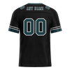 Custom Black 3D Pattern Aqua Personalized Authentic Football Jersey FBJ02-bc0fafd