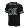 Custom Black 3D Pattern Aqua Personalized Authentic Football Jersey FBJ02-bc0fafd