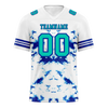 Custom White Tie Dye Aqua Personalized Authentic Football Jersey FBJ02-bc0fa7e