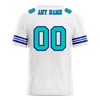 Custom White Tie Dye Aqua Personalized Authentic Football Jersey FBJ02-bc0fa7e