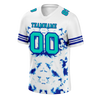 Custom White Tie Dye Aqua Personalized Authentic Football Jersey FBJ02-bc0fa7e