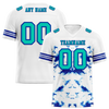 Custom White Tie Dye Aqua Personalized Authentic Football Jersey FBJ02-bc0fa7e