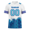 Custom White Aqua Tie Dye Aqua Personalized Authentic Football Jersey FBJ02-bc0fa77