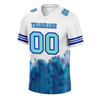 Custom White Aqua Tie Dye Aqua Personalized Authentic Football Jersey FBJ02-bc0fa77