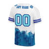 Custom White Aqua Tie Dye Aqua Personalized Authentic Football Jersey FBJ02-bc0fa77