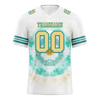 Custom White Aqua Tie Dye Yellow Personalized Authentic Football Jersey FBJ02-bc0fa78