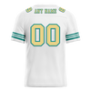 Custom White Aqua Tie Dye Yellow Personalized Authentic Football Jersey FBJ02-bc0fa78