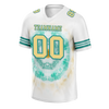 Custom White Aqua Tie Dye Yellow Personalized Authentic Football Jersey FBJ02-bc0fa78