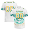 Custom White Aqua Tie Dye Yellow Personalized Authentic Football Jersey FBJ02-bc0fa78