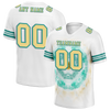 Custom White Aqua Tie Dye Yellow Personalized Authentic Football Jersey FBJ02-bc0fa78