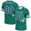 Custom Green Tie Dye Aqua Personalized Authentic Football Jersey FBJ02-bc0fa79