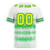 Custom White Green Tie Dye Yellow Personalized Authentic Football Jersey FBJ02-bc0fa8b