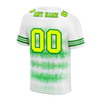 Custom White Green Tie Dye Yellow Personalized Authentic Football Jersey FBJ02-bc0fa8b