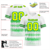 Custom White Green Tie Dye Yellow Personalized Authentic Football Jersey FBJ02-bc0fa8b