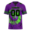 Custom Purple Tie Dye Black Personalized Authentic Football Jersey FBJ02-bc0fa8e