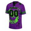 Custom Purple Tie Dye Black Personalized Authentic Football Jersey FBJ02-bc0fa8e