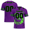 Custom Purple Tie Dye Black Personalized Authentic Football Jersey FBJ02-bc0fa8e