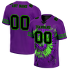 Custom Purple Tie Dye Black Personalized Authentic Football Jersey FBJ02-bc0fa8e