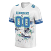 Custom White Tie Dye Aqua Personalized Authentic Football Jersey FBJ02-bc0fa8f