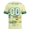 Custom Yellow Hawaii White Personalized Authentic Football Jersey FBJ02-bc0fa89