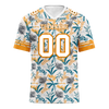 Custom Orange Aqua Hawaii White Personalized Authentic Football Jersey FBJ02-bc0fa9a