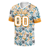 Custom Orange Aqua Hawaii White Personalized Authentic Football Jersey FBJ02-bc0fa9a